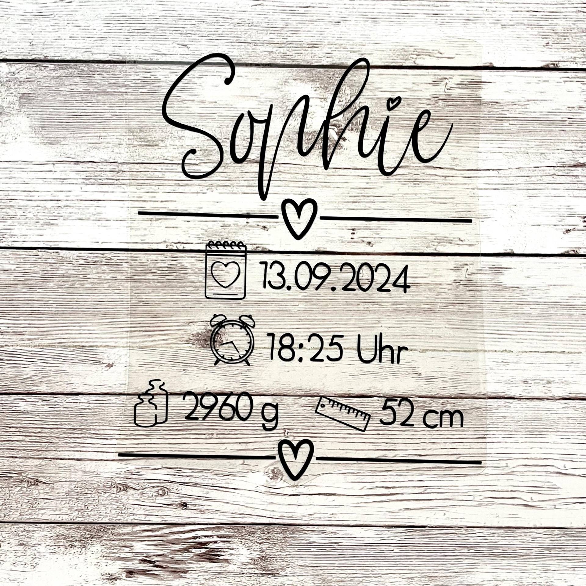 Bügelbild Name Und Geburtsdaten von dasFraeuleinSchick