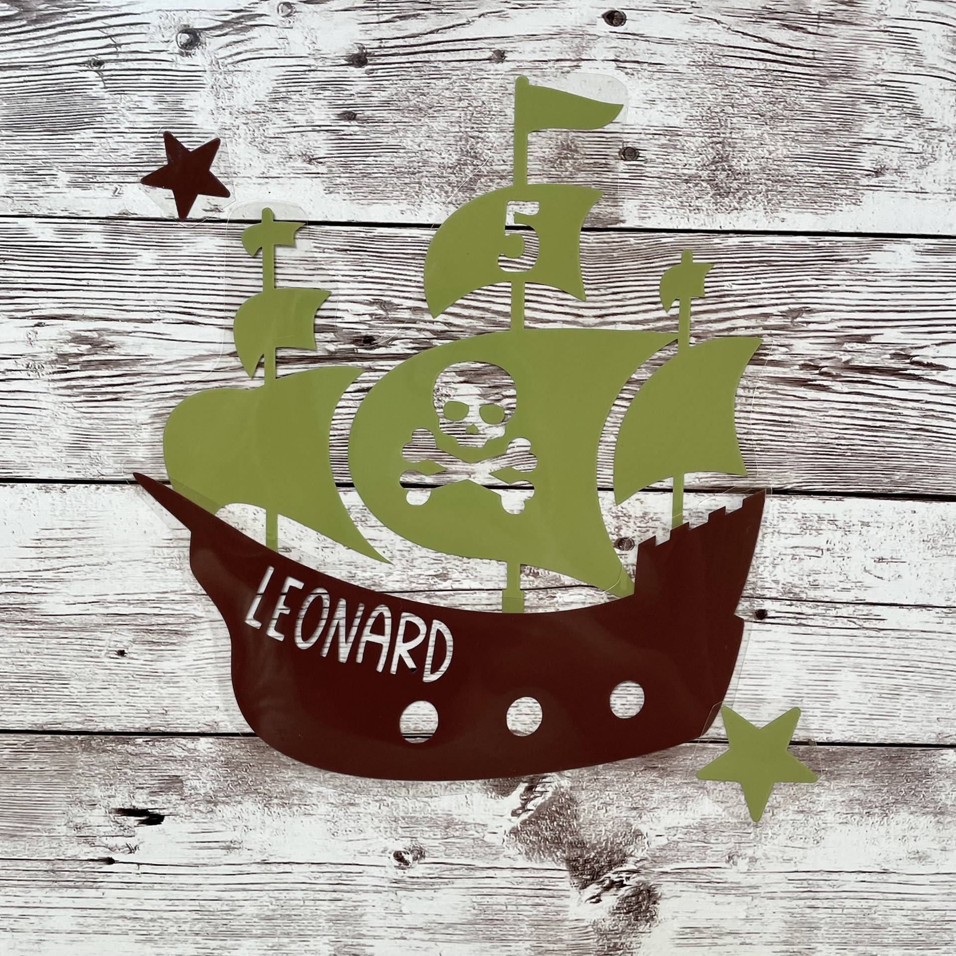 Bügelbild Pirat Xl, Piratenschiff Zum Aufbügeln Für Geburtstagsshirt von dasFraeuleinSchick