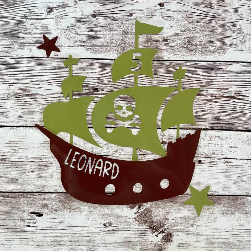 Bügelbild Pirat Xl, Piratenschiff Zum Aufbügeln Für Geburtstagsshirt von dasFraeuleinSchick