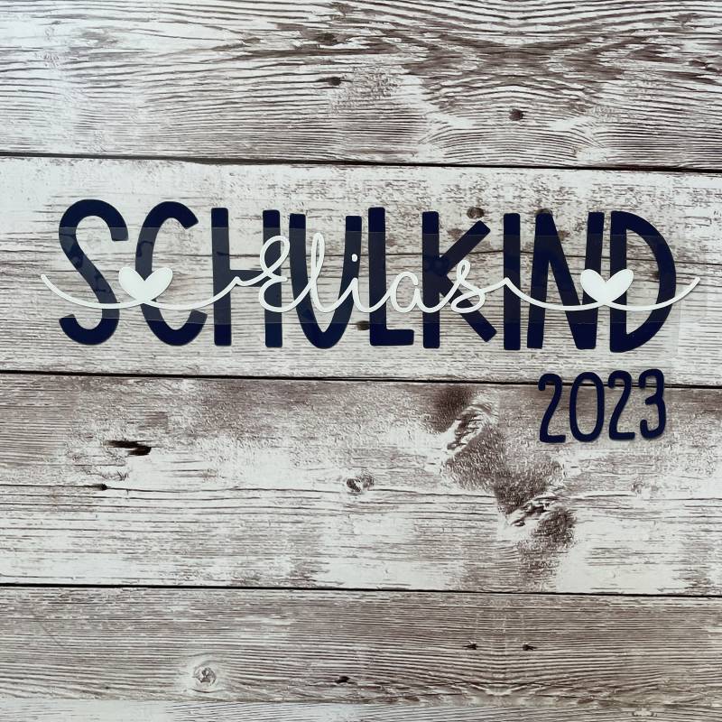 Bügelbild Schulkind 2025 & Name, Schultüte, Personalisiert von dasFraeuleinSchick