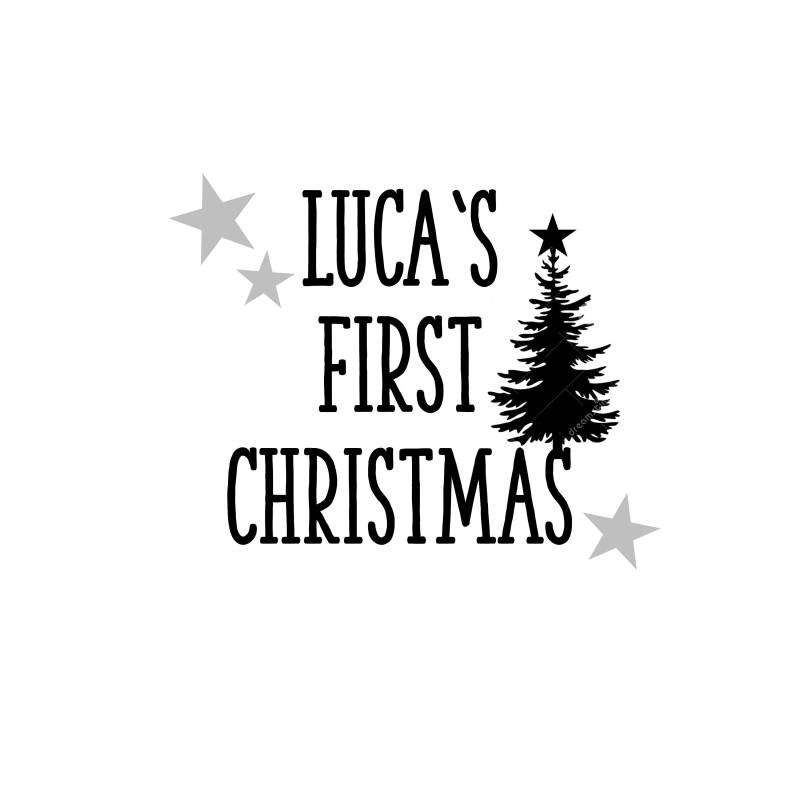 Bügelbild Weihnachten Babys First Christmas, Personalisiert Mit Namen Des Kindes von dasFraeuleinSchick