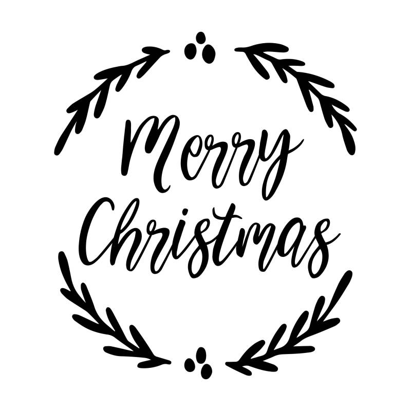 Bügelbild Weihnachten Kranz, Wunschtext, Merry Christmas, Personalisiert von dasFraeuleinSchick