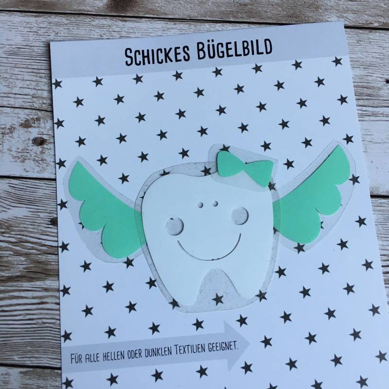 Bügelbild Zahnfee, Zahn Zum Aufbügeln von dasFraeuleinSchick