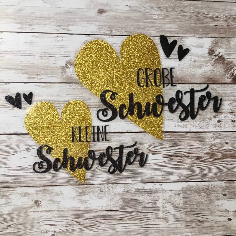 Set Bügelbilder Große Schwester & Kleine Schwester, Bügelbild Geschwistershirts Set Bügelbilder Große Schwester & Kleine Schwester, Bügelbild Geschwistershirts von dasFraeuleinSchick