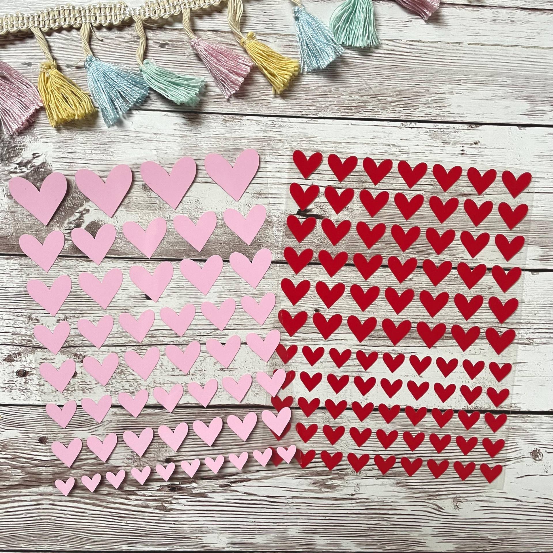 Set Bügelbilder Herzen, Kleine Herzchen Zum Aufbügeln von dasFraeuleinSchick