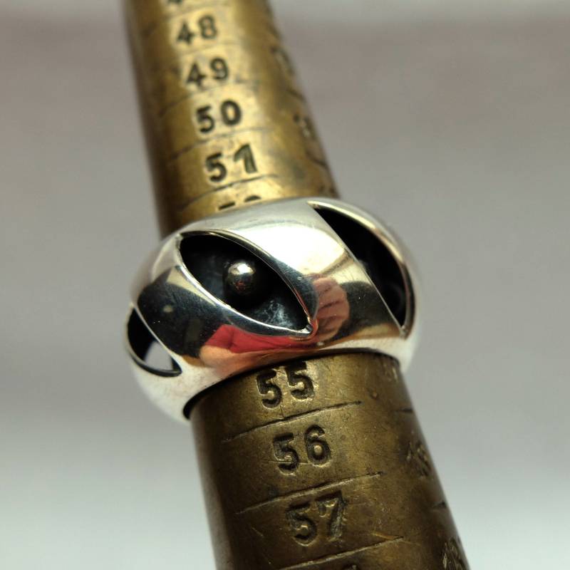 Vintage Außergewöhnlicher Ring Silber 925 Sterling Mit Aufwändigem 3D-Dekor Taxco Mexico Gr.55 von dasfleissigeFaultier