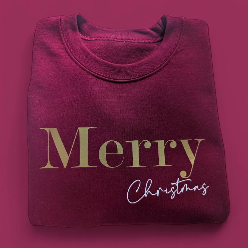 Christmas Sweater Weihnachtspullover Bordeaux Weinrot Burgundy Weihnachts-Outfit Christmasootd Ootd von dasfraeuleinanker