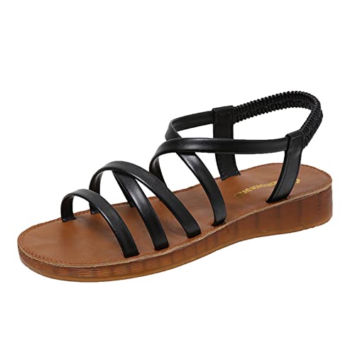 Freizeitschuhe für Damen, atmungsaktiv, mit dicken Sohlen, Keilabsatz, Freizeitsandalen, Sommer, Strandsandalen, Bequeme, atmungsaktive, offene Zehensandalen von dasg