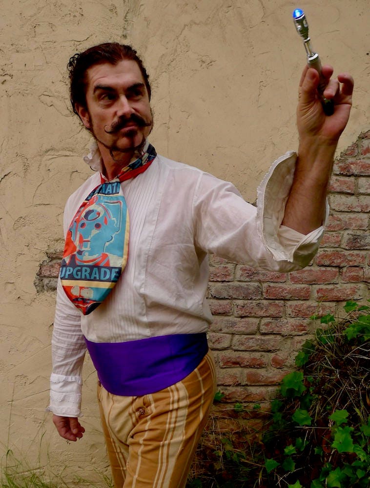 Doctor Who Cyberman "Upgrade" Ascot/Cravat von dashandbag