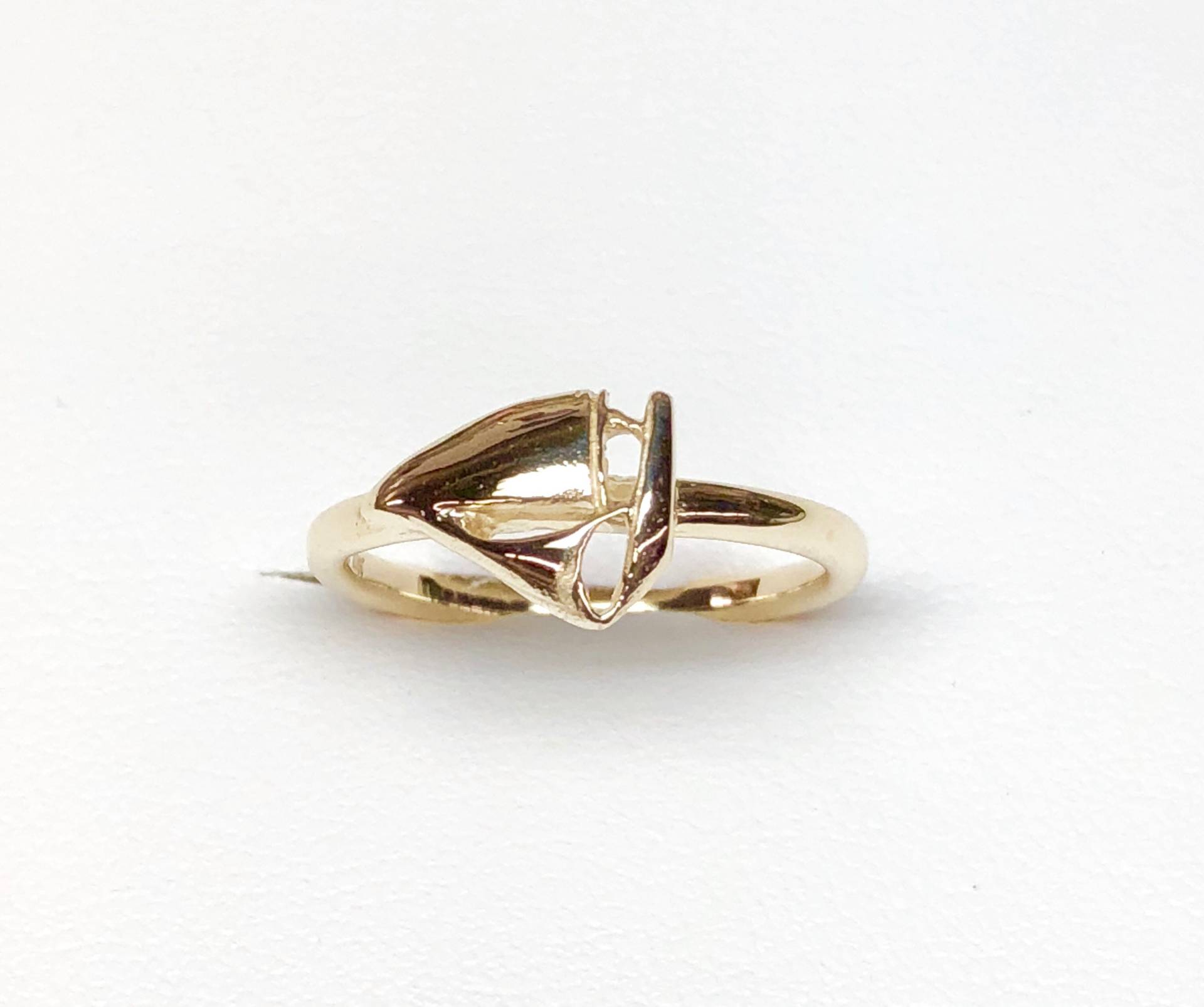 10K Gelbgold Segelboot Ring von dasilvajewelry