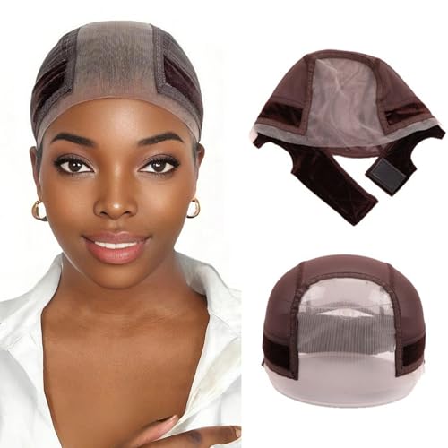 Datanala Perückenkappe für Damen, 10,2 x 12,7 cm, transparent, rutschfest, hält Perücken an Ort und Stelle, verstellbare Kappe mit Griff-Stirnband, Braun Datanala Perückenkappe für Damen, 10,2 x 12,7 cm, transparent, rutschfest, hält Perücken an Ort und Stelle, verstellbare Kappe mit Griff-Stirnband, Braun von datanala
