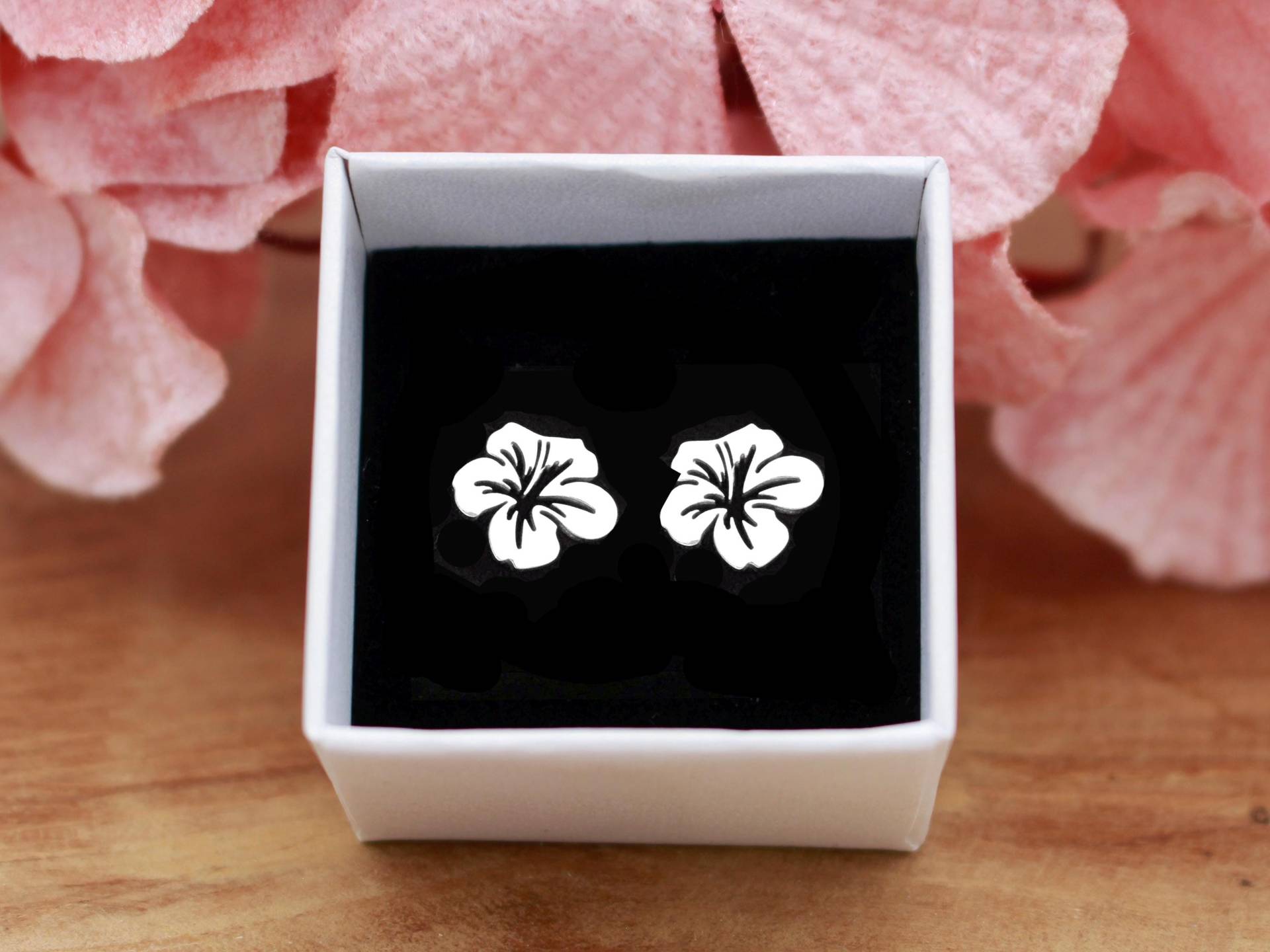 Silber Blume Ohrstecker - Edelstahl Ohrringe Floraler Schmuck Geschenk Für Frauen von davaleriaShop