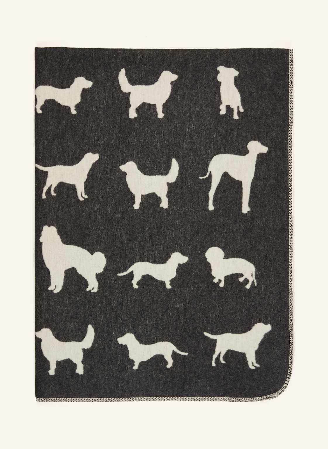 David Fussenegger Plaid Hundesilhouetten grau David Fussenegger Plaid Hundesilhouetten grau von david fussenegger