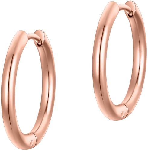day.berlin Kleine Creolen Lola in Rosegold 18k vergoldet, Damen Ohrringe 17mm Durchmesser, 2mm stark aus 316L Edelstahl, nickelfrei und wasserfest day.berlin Kleine Creolen Lola in Rosegold 18k vergoldet, Damen Ohrringe 17mm Durchmesser, 2mm stark aus 316L Edelstahl, nickelfrei und wasserfest von day berlin