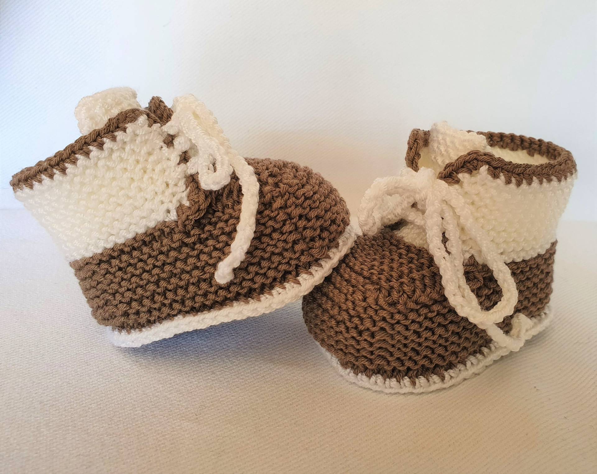Babyschuhe Weiß/Braun Babyschuhe Weiß/Braun von daydreams4you