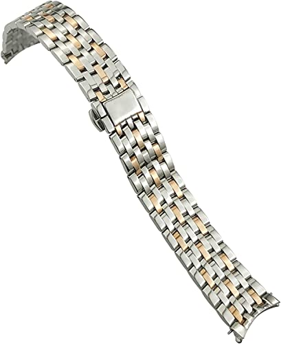 20 mm 16 mm 19 mm Edelstahl-Uhrenarmband Ersatz für Omega De Ville Prestige Orbis Edition Uhrenarmband Metall Glänzendes Armband (Farbe: Silber, Größe: 20 mm), silber, 16 mm von dayeer