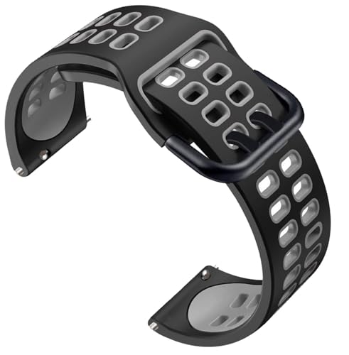 dayeer 20 mm Silikon-Smartwatch-Band für Ticwatch 2, Ersatzarmband, Handgelenkschlaufe für TicWatch E-Armband, Correa-Zubehör (Color : Olive Flak, Size : 20mm Universal) von dayeer