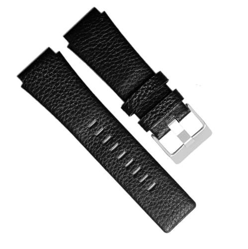 dayeer 33 * 24 mm konvexes Ende italienisches Leder-Uhrenarmband für Bell-Serie BR01 BR03 Armband Gürtel Ross Rubber Man Strap (Color : Brown 1, Size : 33-24mm) von dayeer