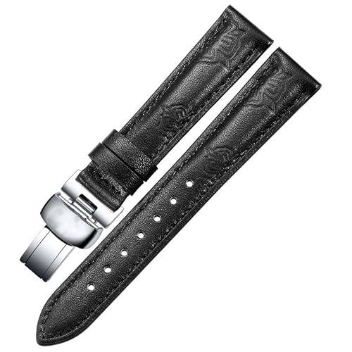 dayeer Bedrucktes Lederarmband für Tissot 1853 Couturier, insbesondere Modelle T050207A T050217A(Blacks) von dayeer