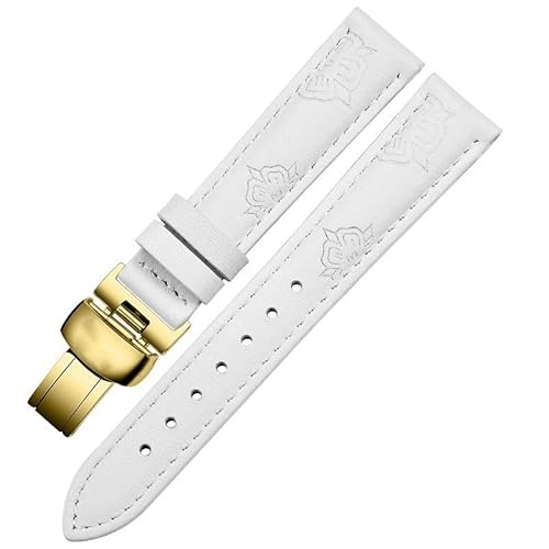 dayeer Bedrucktes Lederarmband für Tissot 1853 Couturier, insbesondere Modelle T050207A T050217A(Whiteg) von dayeer