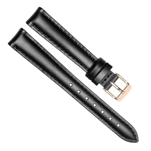 dayeer Echtes Leder Uhrenarmbänder Für DW wasserdicht und schweißfest flach universal(Blackr,20mm) von dayeer