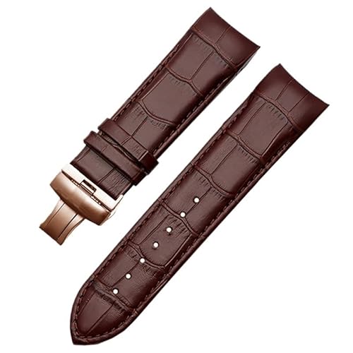 dayeer Echtes Lederarmband mit gebogenem Ende für Tissot-Uhrengürtel 1853 COUTURIER T035627A T035407A T035439 Herrenarmband(Black-no buckle,24mm) von dayeer