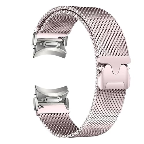 dayeer Edelstahl-Milanese-Armband für Samsung Watch7 6 5 4 40 44 mm Magnetarmband für Galaxy 6/4Classic 5Pro(Pink silver,Watch7 44mm) von dayeer