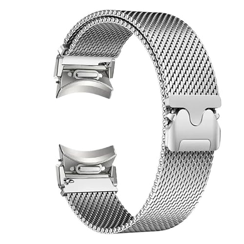 dayeer Edelstahl-Milanese-Armband für Samsung Watch7 6 5 4 40 44 mm Magnetarmband für Galaxy 6/4Classic 5Pro(Silver,Watch5 40mm) von dayeer
