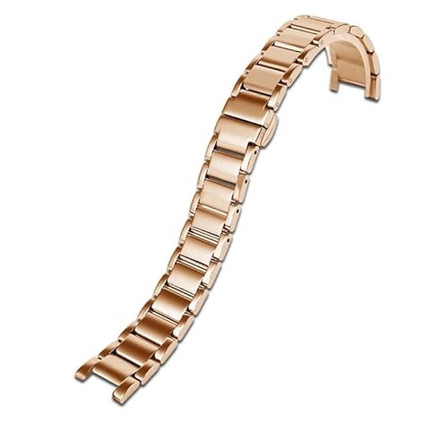 dayeer Edelstahl-Uhrenarmband Mit Konkavem Ende Für Uhrenarmbänder Der Cartier Pasha-Serie(Rose gold2,18-10mm) von dayeer