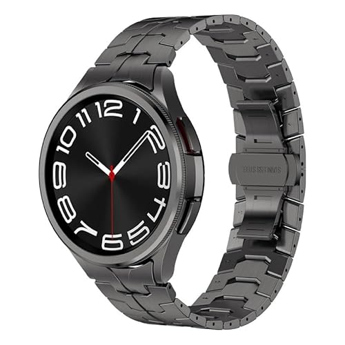 dayeer Edelstahlarmband für Galaxy Watch 7 6 5 4 40 mm 44 mm 6Classic 43 47 mm, lückenloses Metallband für 5Pro 45 mm(Grey,G4 Clasic 42mm) von dayeer