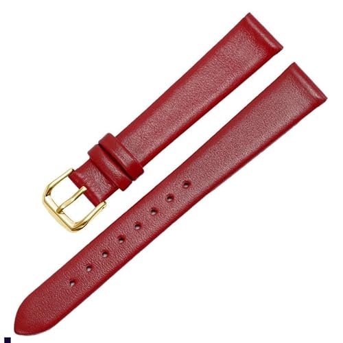 dayeer Für Anne Klein Damen-Uhrenarmband aus echtem Leder(Red Gold,12mm) von dayeer