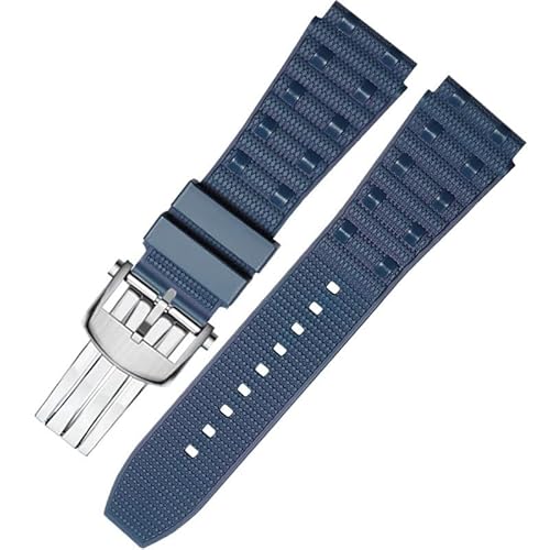 dayeer Für Breitling Mechanical Chronograph B01 Fluororubber Super Ocean Avenger Uhrenketten(Blues2,22mm) von dayeer