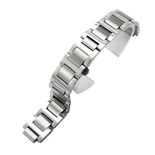dayeer Für Cartier Ballon Bleu Edelstahl Uhrenarmbänder Zubehör(Silver,8x14mm) von dayeer