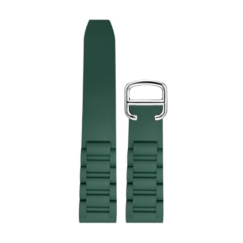 dayeer Für Cartier Tank London Fluorkautschuk-Uhrenarmbänder für Männer und Frauen(Green,22mm) von dayeer
