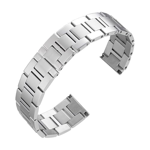 dayeer Für Cartier Tank Solo, London, Ronde Uhrenketten Edelstahlarmband(20mm) von dayeer