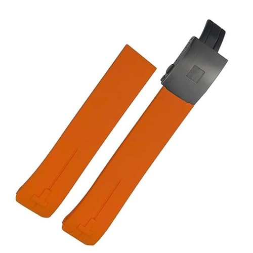dayeer Für Tissot T-TOUCH T013 T048 T047 T033T04 Uhrenarmband aus weichem Silikonkautschuk, orange/schwarz, wasserdicht(Orange Black) von dayeer