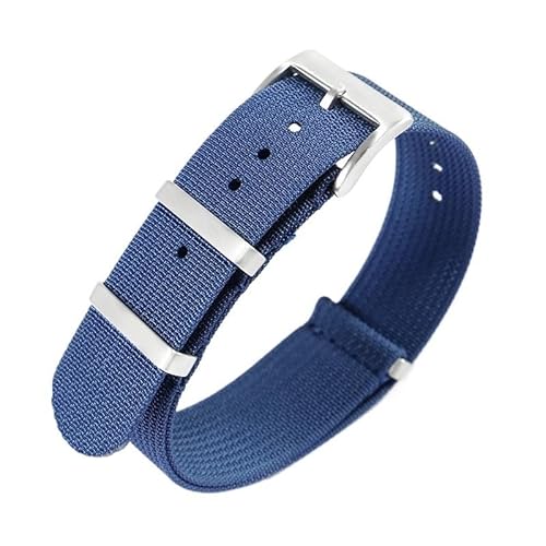 dayeer Geflochtenes Nylonarmband für Omega Canvas-Uhrenarmband für Hamilton(Blue,19mm) von dayeer