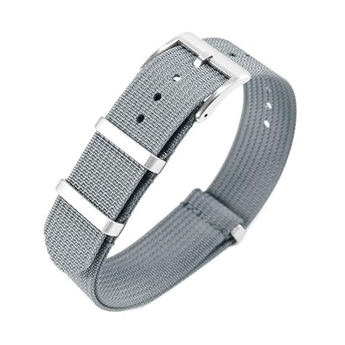 dayeer Geflochtenes Nylonarmband für Omega Canvas-Uhrenarmband für Hamilton(Gray,21mm) von dayeer