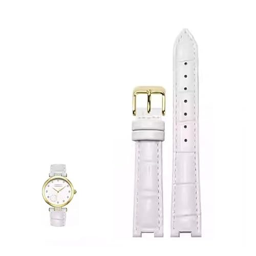 dayeer Gekerbtes Lederarmband für GC PASHA DE Herren- und Damen-Spezialarmband für Rossini(Whiteg,18-11mm) von dayeer