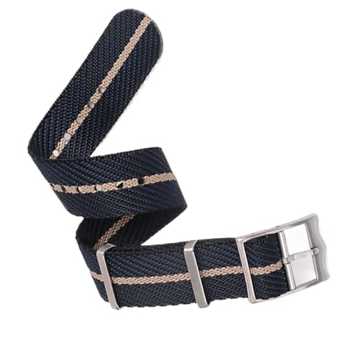 dayeer Glattes Nylon-Uhrenarmband für die meisten Uhren, Armbandersatz für Männer und Frauen(Blue,22mm) von dayeer