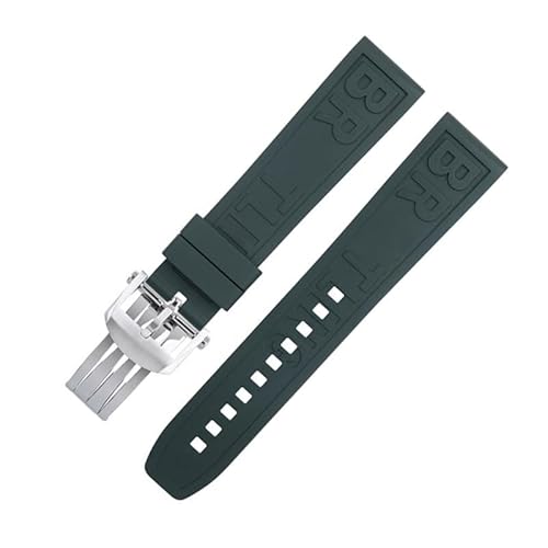 dayeer Gummi-Buchstabenarmband für Breitling Professional Superocean Navitimer Armband 22mm(Green) von dayeer