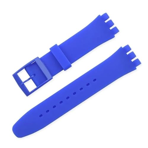 dayeer Gummi-Uhrenarmband für Swatch, buntes Sportarmband, Ersatzarmband(Blue,20mm) von dayeer