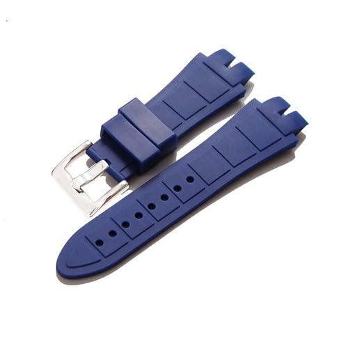 dayeer Gummiarmband für Roger Dubuis EXCALIBUR Uhrenarmband(Blue-silver,28mm) von dayeer
