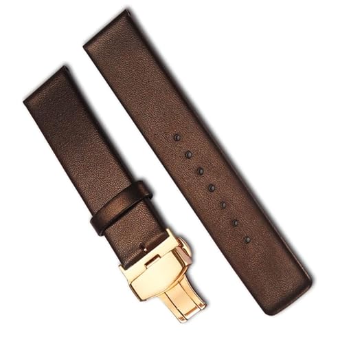 dayeer Italien-Öllederarmband für Diesel-Schnellverschluss-Uhrenarmband (Color : Brown-Gold buckle, Size : 16mm) von dayeer