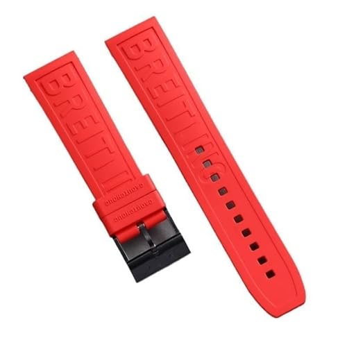 dayeer Kautschuk-Uhrenarmband für Breitling Avenger Super Ocean Challenger, Aufklärungsflugzeug Professional Series(Redb) von dayeer