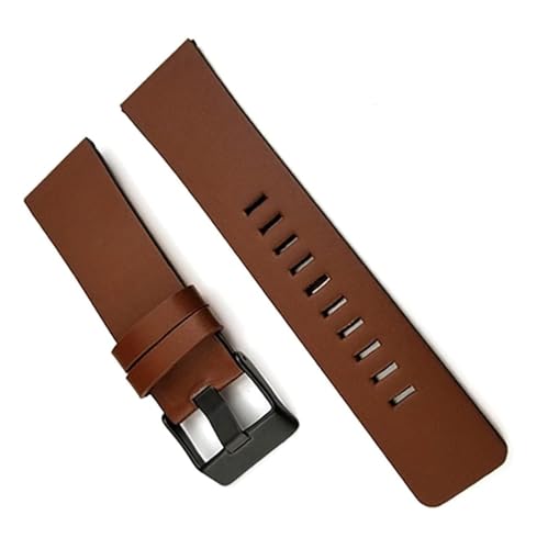 dayeer Leder Flache Retro Armband Gürtel Für DZ DZ4343 DZ4383 Alten Stil Mann Mode Armband Armbänder (Color : Brown black, Size : 26mm) von dayeer