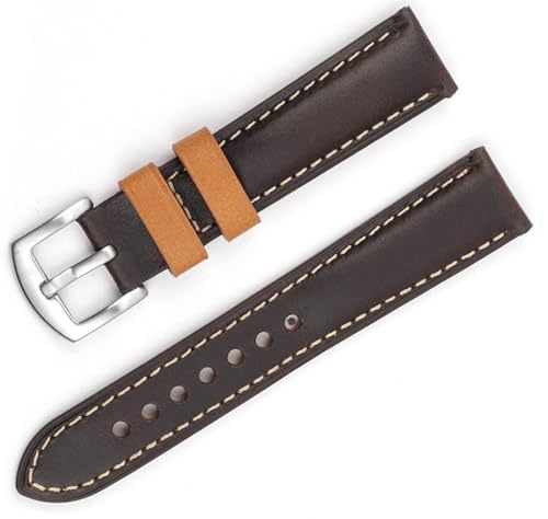 dayeer Leder-Uhrenarmband für Fossil-Uhrenarmband, Ersatz-Zubehör, Uhrenarmband (Color : Coffee, Size : 22mm) von dayeer