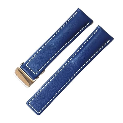 dayeer Lederarmband für Breitling Avenger Superocean Blackbird(Blue) von dayeer