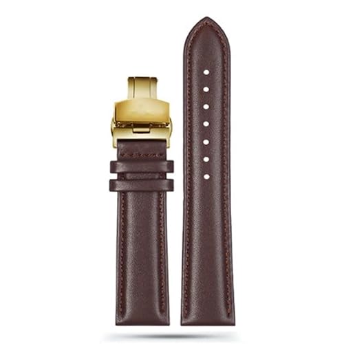 dayeer Lederarmband für Maurice Lacroix Pontos PT6158 Masterpiece Collection MP6347 Herrenarmband(Browng2,20mm) von dayeer