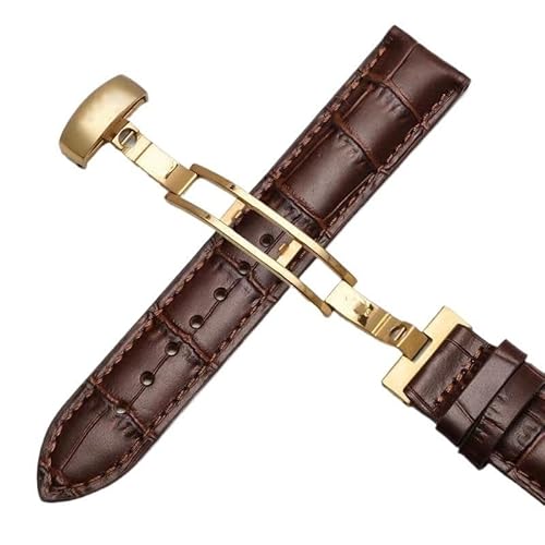dayeer Lederarmband für Tissot Le Locle 1853 T41 Armband für Tissot Gentleman T063(Browng1,19mm) von dayeer